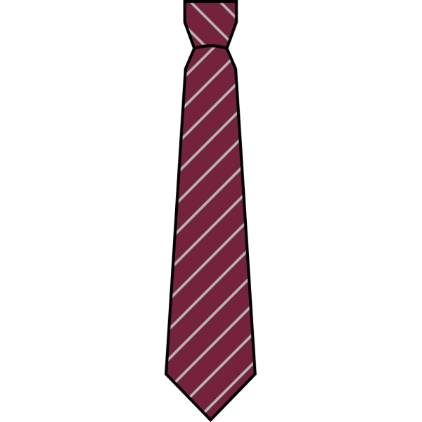 Chorleywood Primary School - Maroon/White Clip-On Tie
