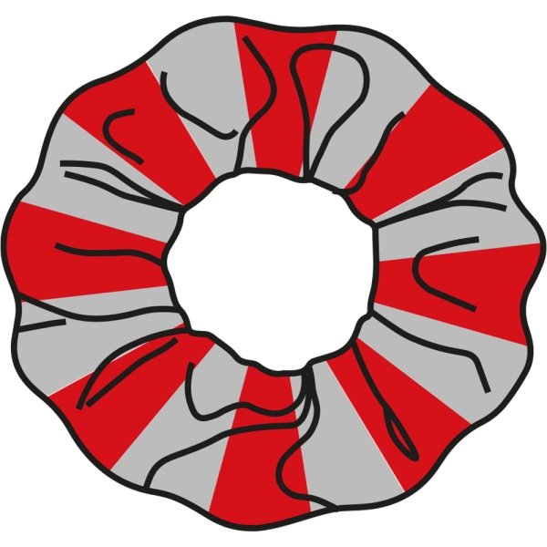 William Ransom Primary School - Red/Silver School Scrunchie