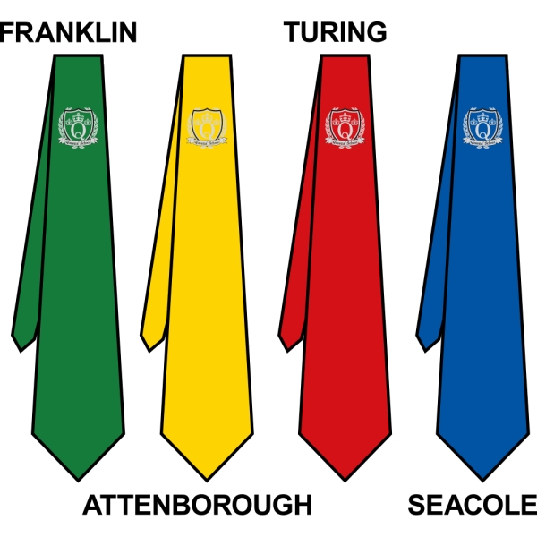 Queens School - School Tie *House Colour*