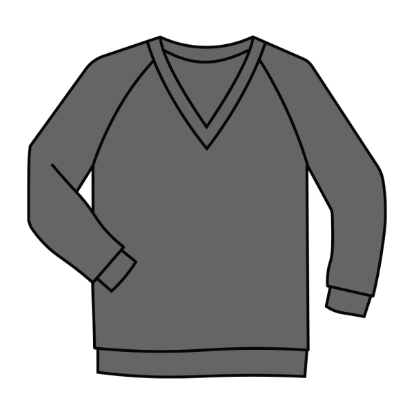 Verulam School - Plain Grey V-Neck Jumper