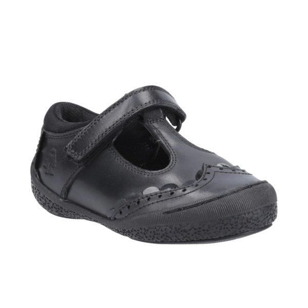 Toughees Girls T-Bar Leather Shoe