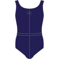 Rouche Tank Navy Leotard