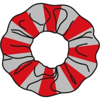 William Ransom Primary School - Red/Silver School Scrunchie