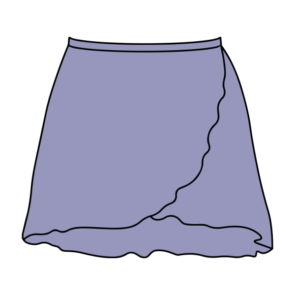 Dance ARC - Lavender Mock Wrap Skirt
