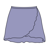 Dance ARC - Lavender Mock Wrap Skirt