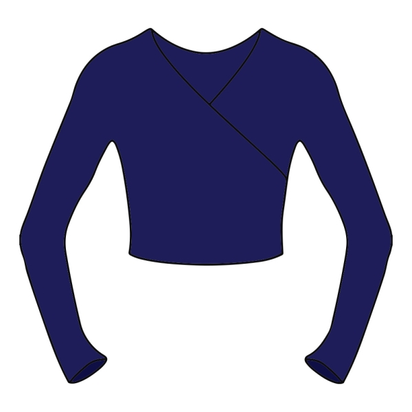 Navy Wrap Top