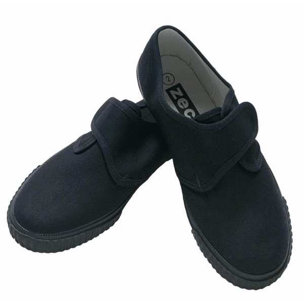 Black Velcro Plimsolls