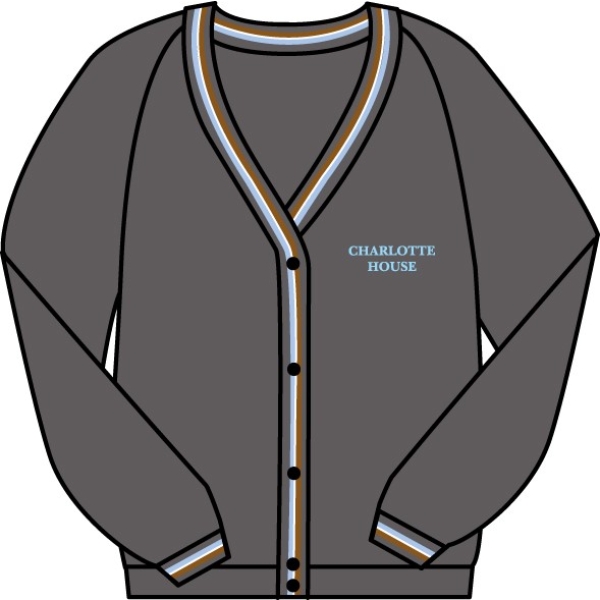 Charlotte House Preparatory School - Grey / Trim Cardigan