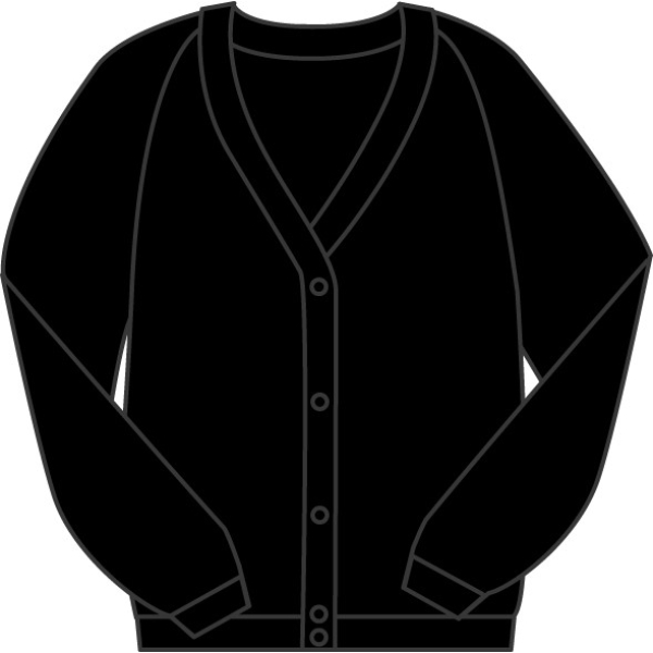 6th Form Black Cardigan