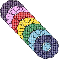Gingham Summer Hair Scrunchies