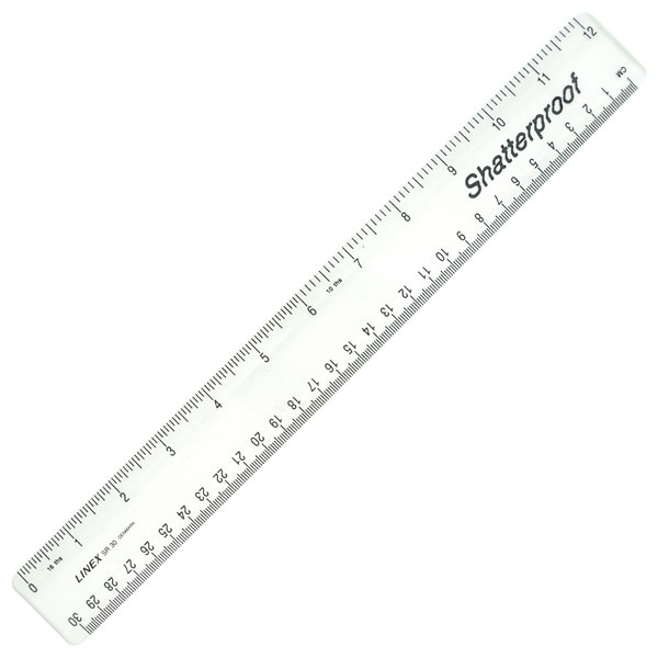 Shatterproof Ruler 30cm
