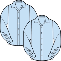 GIRLS Long Sleeve Button Up Blouse (2 Pack)