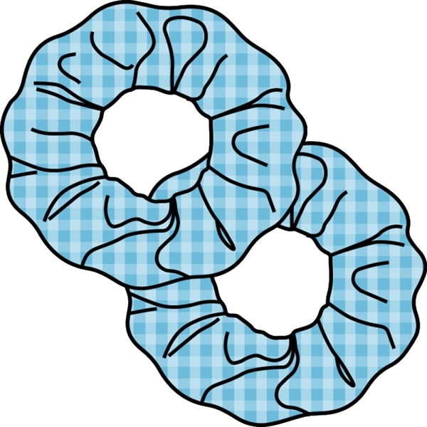 Gingham Summer Hair Scrunchies