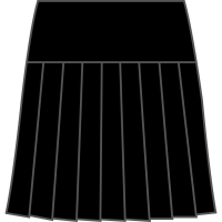 Drop Waist Pleated Skirt