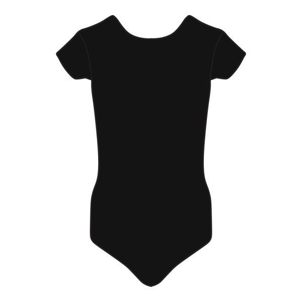 Black Cap Sleeve Leotard
