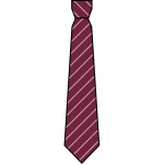 Chorleywood Primary School - Maroon/White Clip-On Tie