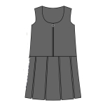 Grey Pinafore - Zip Front - Test Product, Not for Sale